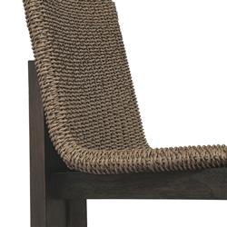 Ursula Coastal Beach Brown Woven Hyacinth Outdoor Dining Chair|