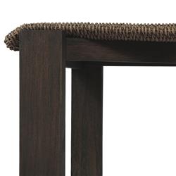 Ursula Coastal Beach Brown Woven Hyacinth Outdoor Dining Chair|