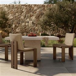 Ursula Coastal Beach Beige Woven Hyacinth Outdoor Dining Chair|