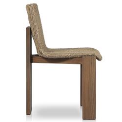 Ursula Coastal Beach Beige Woven Hyacinth Outdoor Dining Chair|