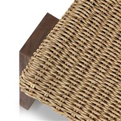 Ursula Coastal Beach Beige Woven Hyacinth Outdoor Dining Chair|
