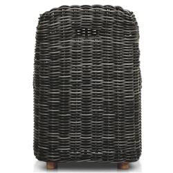 Celina Coastal Cream Upholstered Charcoal Teak Outdoor Dining Chair|