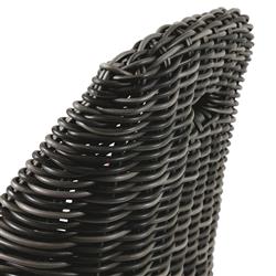 Celina Coastal Cream Upholstered Charcoal Teak Outdoor Dining Chair|