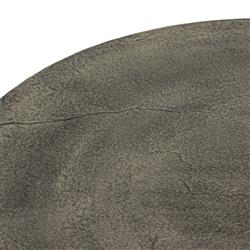 Mona French Country Grey Aluminum Round Outdoor Coffee Table|