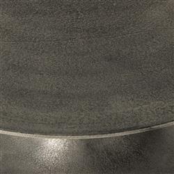 Mona French Country Grey Aluminum Round Outdoor Coffee Table|