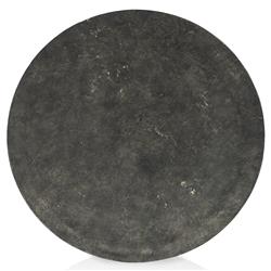 Mona French Country Black Aluminum Round Outdoor Coffee Table|