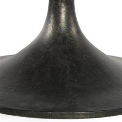 Mona French Country Black Aluminum Round Outdoor Coffee Table|