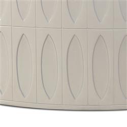 Jeremy Modern Classic White Concrete Round Outdoor Drum Coffee Table|