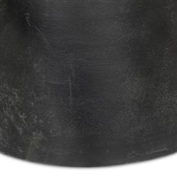 Berlin Modern White Marble Grey Aluminum Round Outdoor Dining Table - 42"|