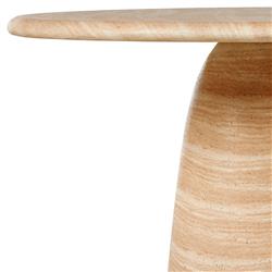 Emilia Modern Classic Beige Concrete Round Outdoor Dining Table - 48"|