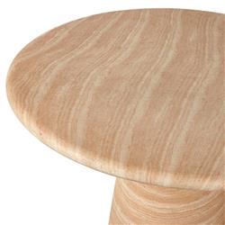 Emilia Modern Classic Beige Concrete Round Outdoor Dining Table - 48"|