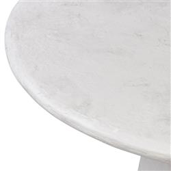 Emilia Modern Classic Off White Concrete Round Outdoor Dining Table - 48"|