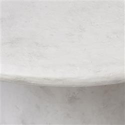 Emilia Modern Classic Off White Concrete Round Outdoor Dining Table - 48"|