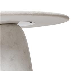 Emilia Modern Classic Off White Concrete Round Outdoor Dining Table - 48"|