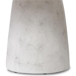 Emilia Modern Classic Off White Concrete Round Outdoor Dining Table - 48"|