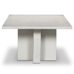 Hanne Modern Classic White Aluminum Rectangular Outdoor Coffee Table|