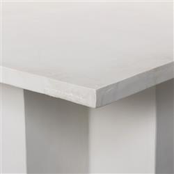 Hanne Modern Classic White Aluminum Rectangular Outdoor Coffee Table|