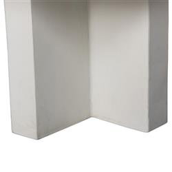 Hanne Modern Classic White Aluminum Rectangular Outdoor Coffee Table|