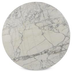 Berlin Modern Classic White Marble Grey Aluminum Round Outdoor Coffee Table|