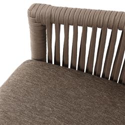 Porter Coastal Brown Upholstered Bronze Aluminum Outdoor Swivel Chair|