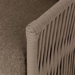 Porter Coastal Brown Upholstered Bronze Aluminum Outdoor Swivel Chair|