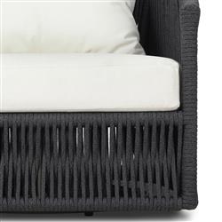 Porter Coastal White Upholstered Bronze Aluminum Outdoor Swivel Chair|