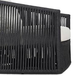 Porter Coastal White Upholstered Bronze Aluminum Outdoor Swivel Chair|