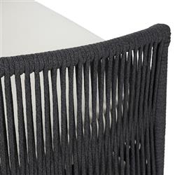 Porter Coastal White Upholstered Bronze Aluminum Outdoor Swivel Chair|