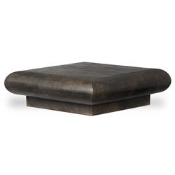 Jescha Modern Distressed Bronze Aluminum Square Outdoor Coffee Table - 48"|