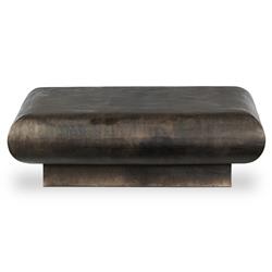 Jescha Modern Distressed Bronze Aluminum Square Outdoor Coffee Table - 48"|