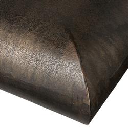 Jescha Modern Distressed Bronze Aluminum Square Outdoor Coffee Table - 48"|