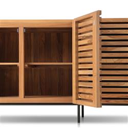 Georgina Coastal Beach Natural Teak Outdoor Sideboard|