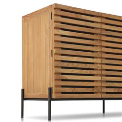Georgina Coastal Beach Natural Teak Outdoor Sideboard|