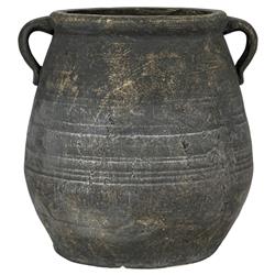 Leith French Country Distressed Grey Terracotta Planter Vase|