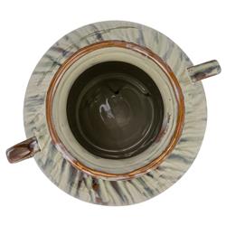 Elina French Country Green Stoneware Table Vase|