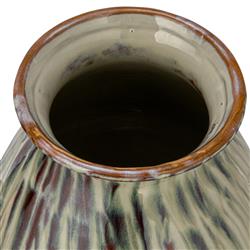 Elina French Country Green Stoneware Table Vase|