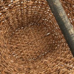 Jessie Coastal Beach Natural Braided Floor Basket|