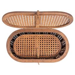 Myrtle Coastal Beach Dark Brown Rattan Decorative Box - Set of 2|