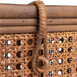 Myrtle Coastal Beach Dark Brown Rattan Decorative Box - Set of 2|