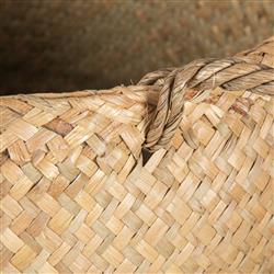 Verena Coastal Beach Natural Woven Seagrass Floor Basket - Set of 2|