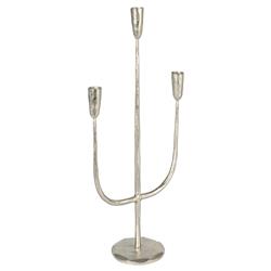Marcello French Country Silver Iron Candelabra|