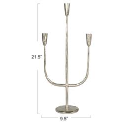 Marcello French Country Silver Iron Candelabra|