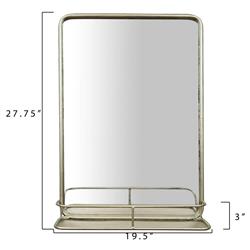 Beauden Modern Classic Antique Nickel Wall Mirror|
