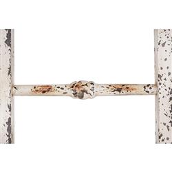 Astro French Country Distressed White Wood Ladder Wall Shelf|