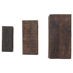 Waverly Rustic Lodge Brown Wood Vintage Decorative Box - Set of 3|