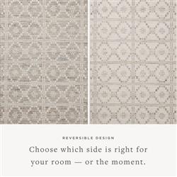 Galiana Coastal Grey Diamond Reversible Jute Rug - 3'6"x5'6"|