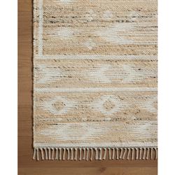 Galiana Coastal Natural Fringed Reversible Jute Rug - 3'6"x5'6"|