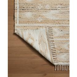 Galiana Coastal Natural Fringed Reversible Jute Rug - 3'6"x5'6"|