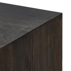 Marcella Industrial Loft Distressed Iron Brown Oak Media Console - 96"|
