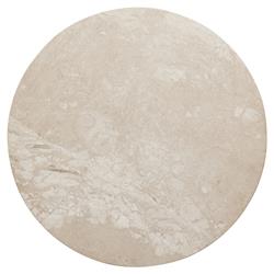 Beckett French Country Cream Marble Black Iron Coffee Table - 30"|